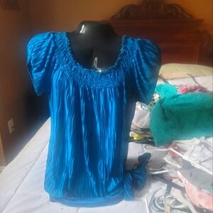 Elegant Blue Women's Top